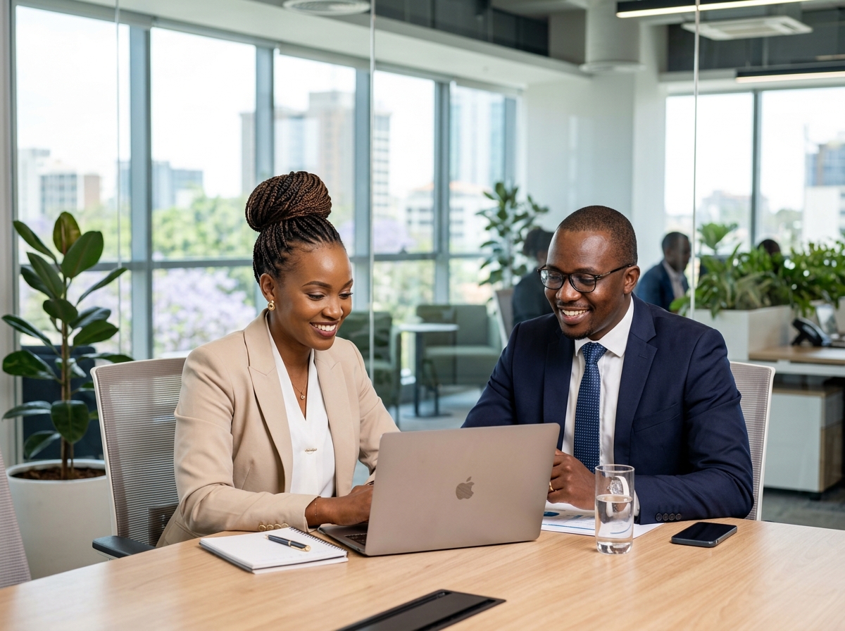 Finance Professionals Collaborating