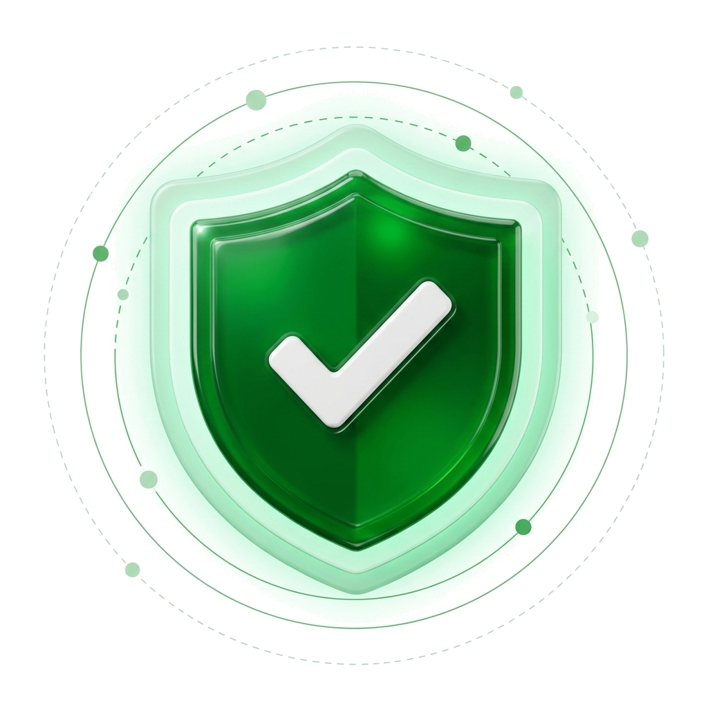 Verification shield illustration